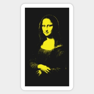 Bright Yellow Mono Color Mona Lisa Sticker